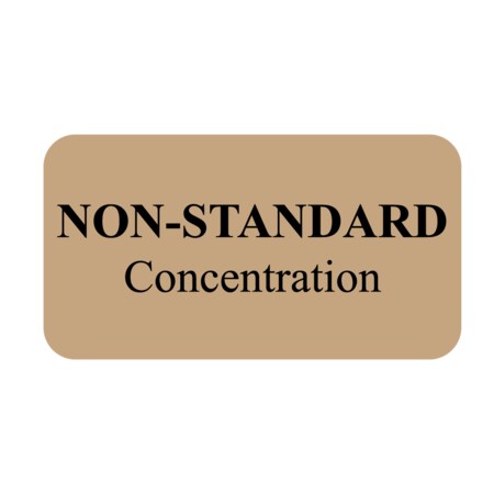 Label, Non Standard Concentration 7/8 X 1-5/8 White W/Aqua Reverse